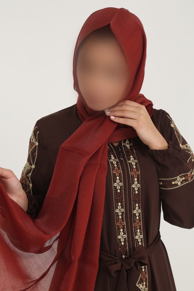 Red Satin hijab